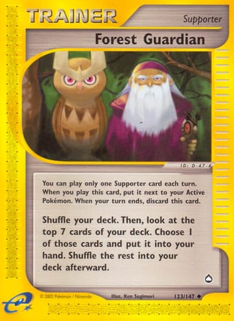 Forest Guardian Aquapolis Pokemon Card