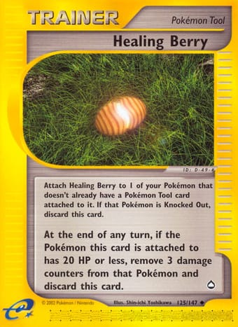 Healing Berry Aquapolis Pokemon Card