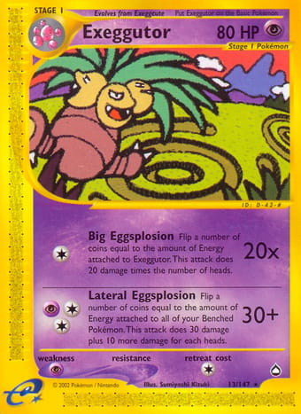 Exeggutor Aquapolis Pokemon Card
