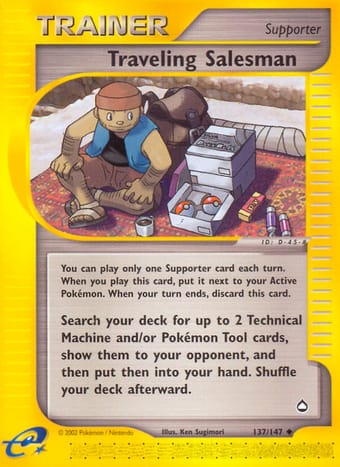 Traveling Salesman Aquapolis Pokemon Card