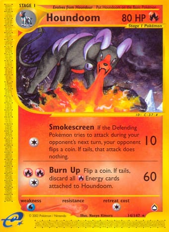 Houndoom Aquapolis Pokemon Card