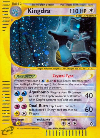 Kingdra Aquapolis Pokemon Card