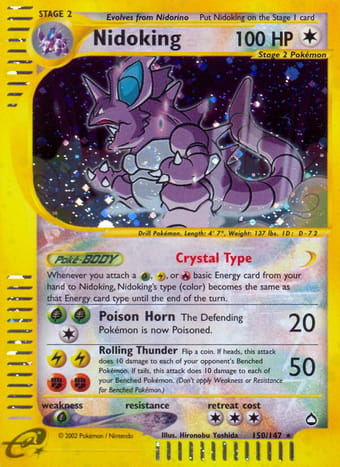 Nidoking Aquapolis Pokemon Card