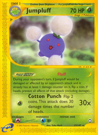 Jumpluff Aquapolis Pokemon Card