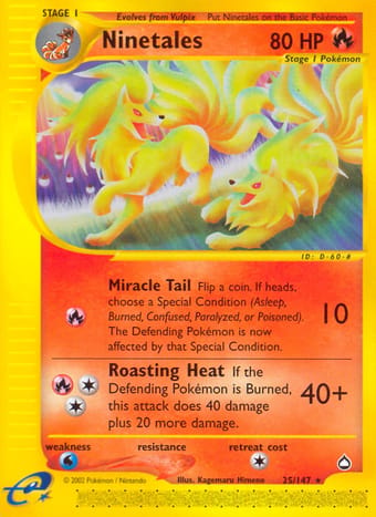 Ninetales Aquapolis Pokemon Card