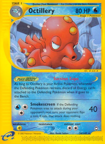 Octillery Aquapolis Pokemon Card