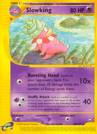 Slowking Aquapolis Pokemon Card
