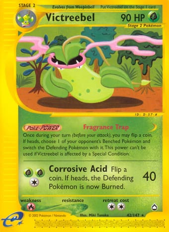 Victreebel Aquapolis Pokemon Card