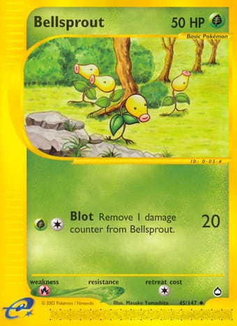 Bellsprout Aquapolis Pokemon Card