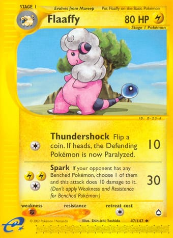 Flaaffy Aquapolis Pokemon Card