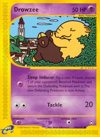 Drowzee Aquapolis Pokemon Card