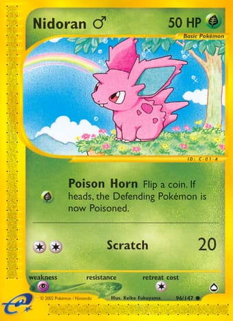 Nidoran♂ Aquapolis Pokemon Card