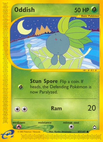 Oddish Aquapolis Pokemon Card
