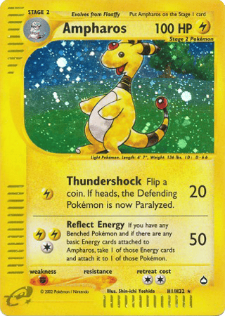 Ampharos Aquapolis Pokemon Card