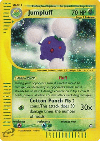 Jumpluff Aquapolis Pokemon Card