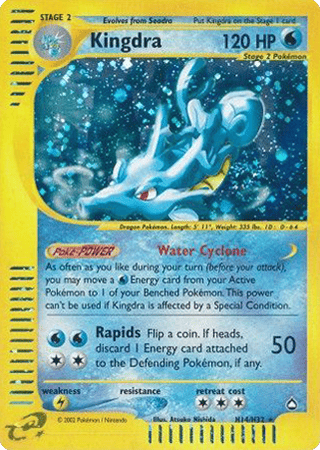 Kingdra Aquapolis Pokemon Card
