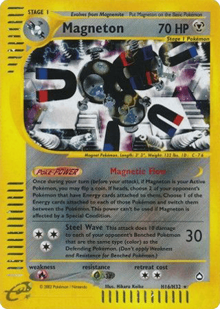 Magneton Aquapolis Pokemon Card