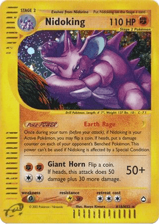 Nidoking Aquapolis Pokemon Card