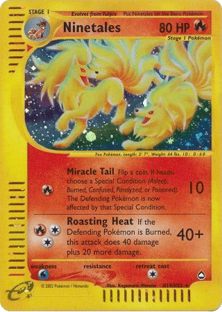 Ninetales Aquapolis Pokemon Card