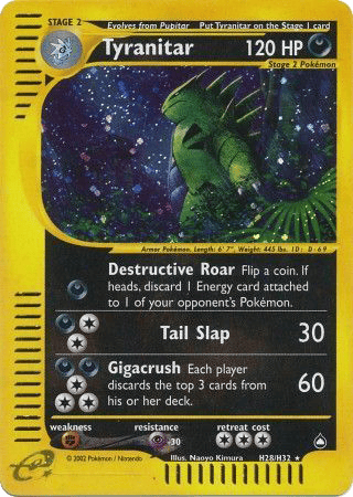 Tyranitar Aquapolis Pokemon Card