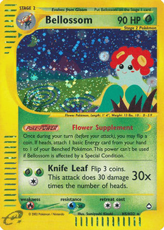 Bellossom Aquapolis Pokemon Card