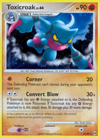 Toxicroak Arceus Pokemon Card