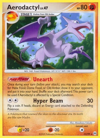 Aerodactyl Arceus Pokemon Card