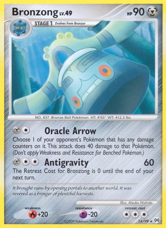 Bronzong Arceus Pokemon Card