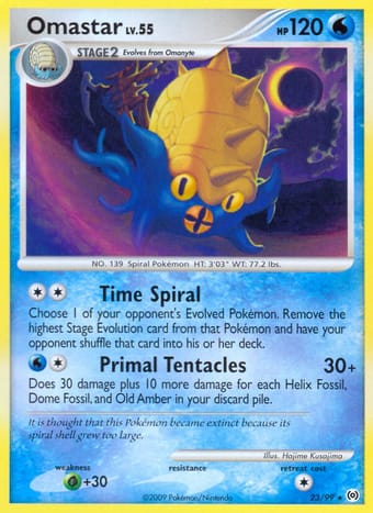 Omastar Arceus Pokemon Card