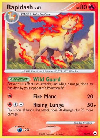 Rapidash Arceus Pokemon Card