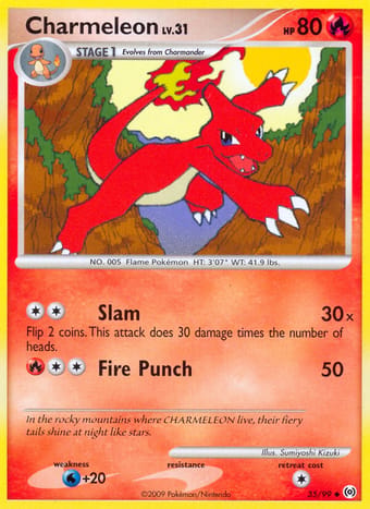 Charmeleon Arceus Pokemon Card