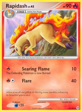 Rapidash Arceus Pokemon Card