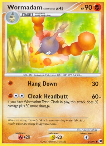 Wormadam Sandy Cloak Arceus Pokemon Card