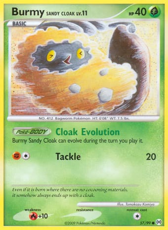 Burmy Sandy Cloak Arceus Pokemon Card