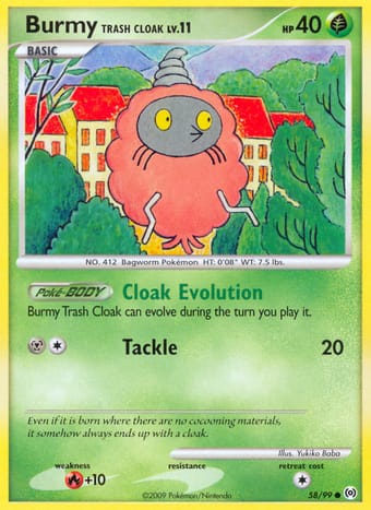 Burmy Trash Cloak Arceus Pokemon Card