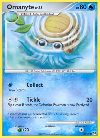 Omanyte Arceus Pokemon Card