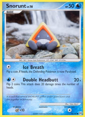 Snorunt Arceus Pokemon Card