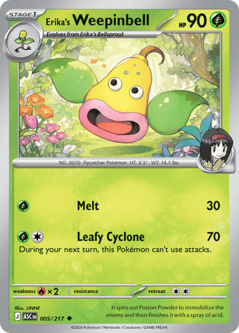 Erika's Weepinbell Ascended Heroes Pokemon Card
