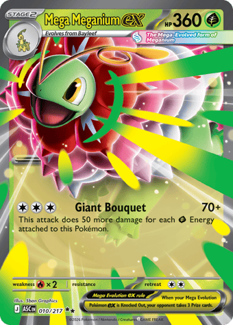Mega Meganium EX Ascended Heroes Pokemon Card