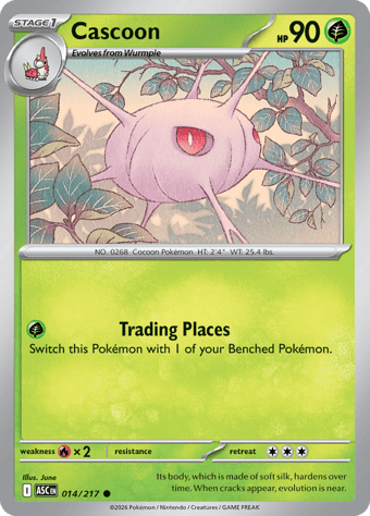 Cascoon Ascended Heroes Pokemon Card