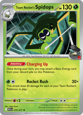 Team Rocket's Spidops Ascended Heroes Pokemon Card