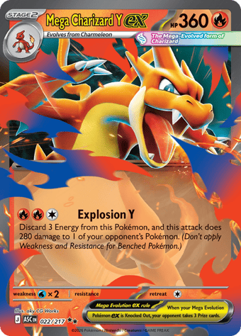 Mega Charizard Y EX Ascended Heroes Pokemon Card