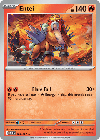 Entei Ascended Heroes Pokemon Card