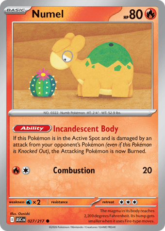 Numel Ascended Heroes Pokemon Card