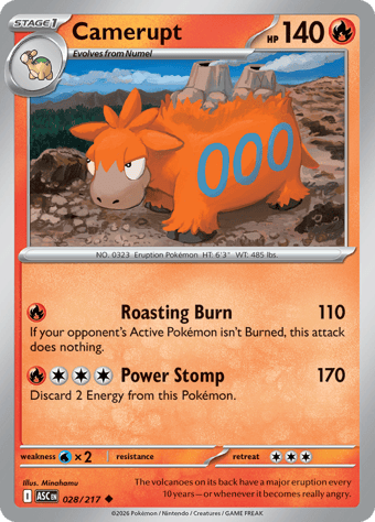 Camerupt Ascended Heroes Pokemon Card