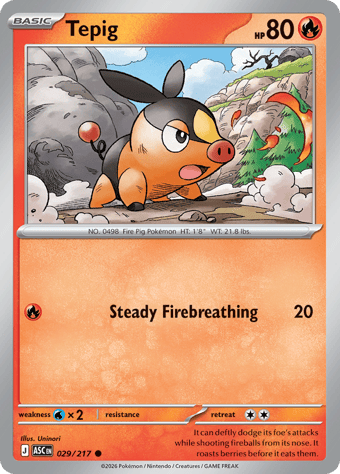 Tepig Ascended Heroes Pokemon Card