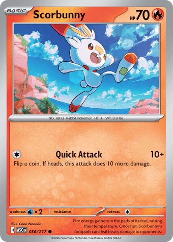 Scorbunny Ascended Heroes Pokemon Card