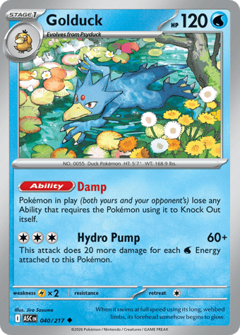 Golduck Ascended Heroes Pokemon Card