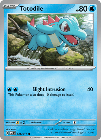 Totodile Ascended Heroes Pokemon Card