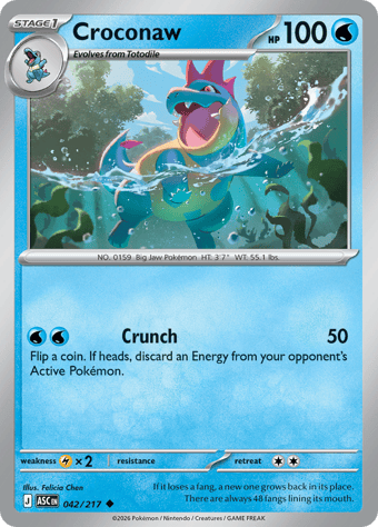 Croconaw Ascended Heroes Pokemon Card